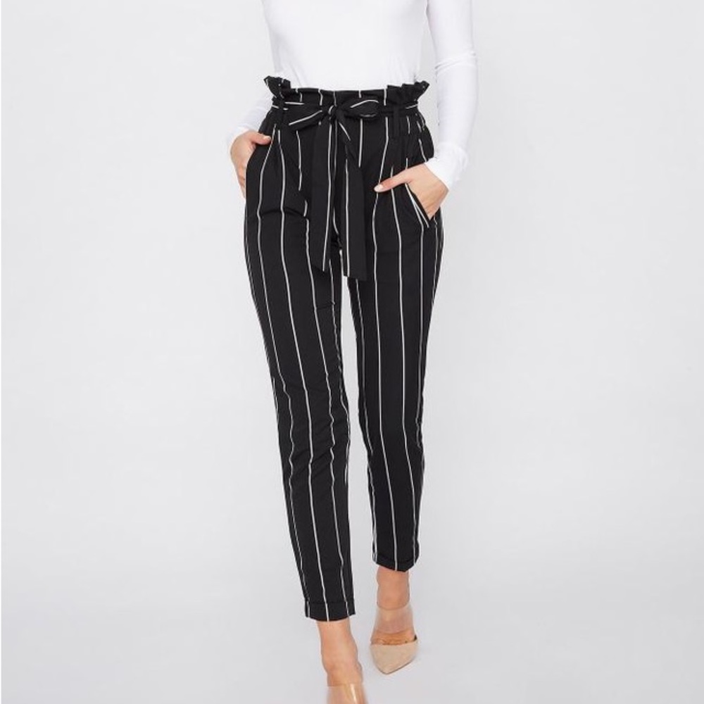 Streetwear Society Multicoloured Stripe Paper Bag Pants